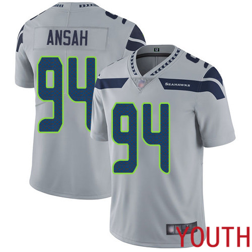 Seattle Seahawks Limited Grey Youth Ezekiel Ansah Alternate Jersey NFL Football #94 Vapor Untouchable